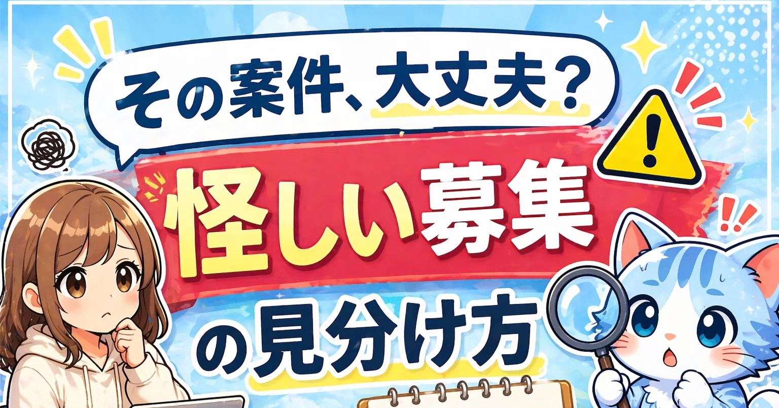 その案件、大丈夫？未経験が在宅副業で気をつけたい“怪しい募集”の