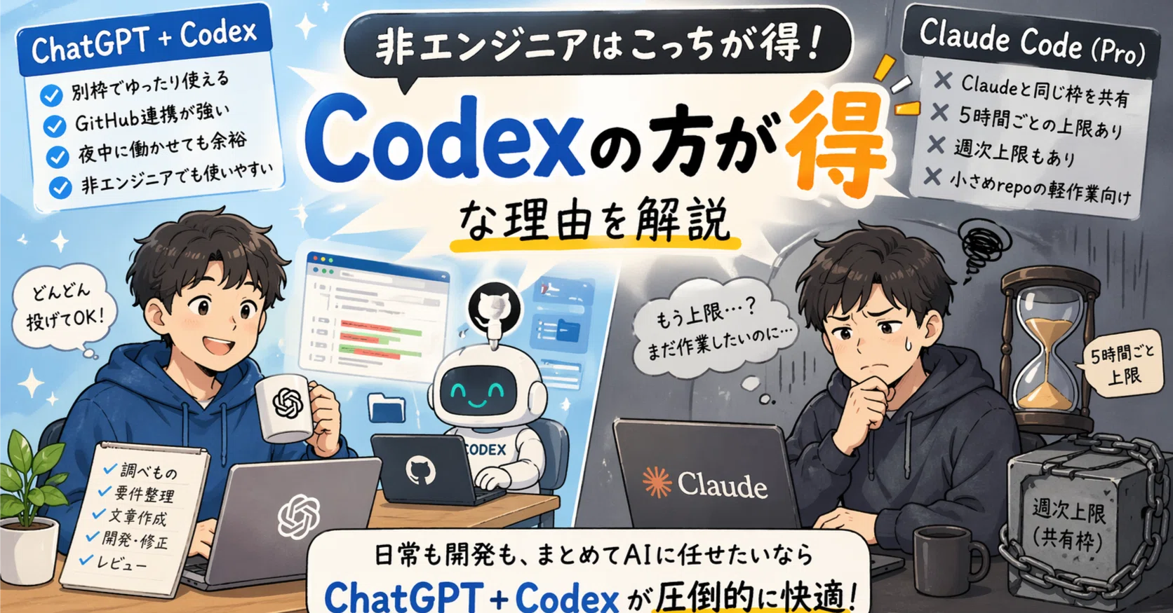 ChatGPTの100ドルプランに入ってみたら、Claude CodeよりCodexの方が