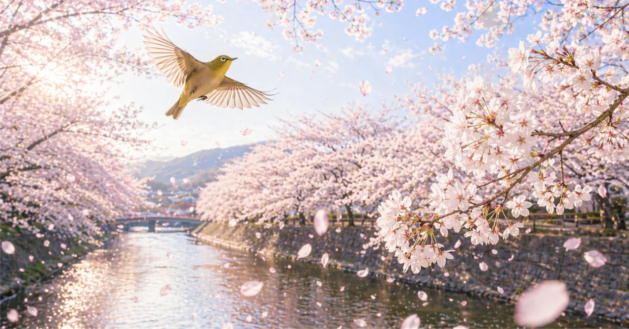はらり、桜｜こころの虹と白い雲