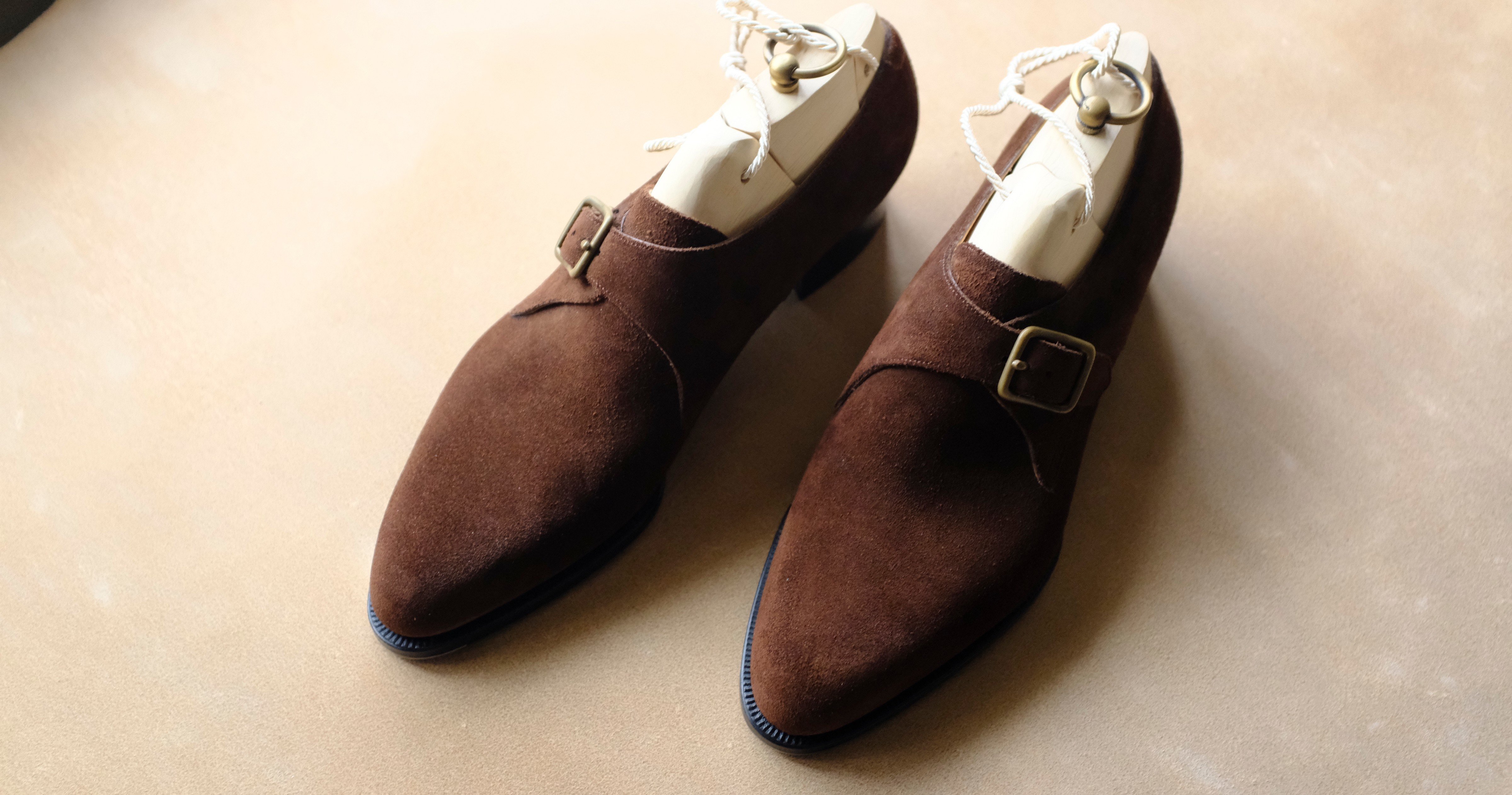 CARMINA 8.5 ブラウン　モンクストラップ RAIN モンクストラップ