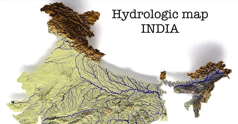 【地図分析】ヒマラヤが作った国　水文地図が語るインドの地理的な成り立ち（前編）