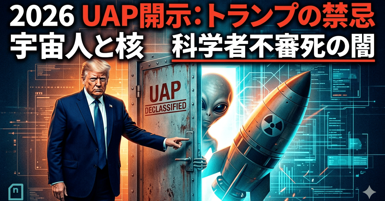 【2026年UAP開示】トランプ政権が解禁する「核と宇宙」の禁忌➣科学者連続不審死と陰謀論を超えた現実の考察｜兄貴祭り➢明日からちゃんとする〜今日は見のがして