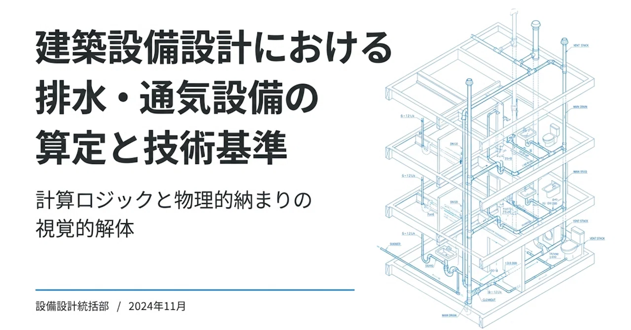 茶本準拠》建築設備設計における排水・通気システムの技術的詳解：算定