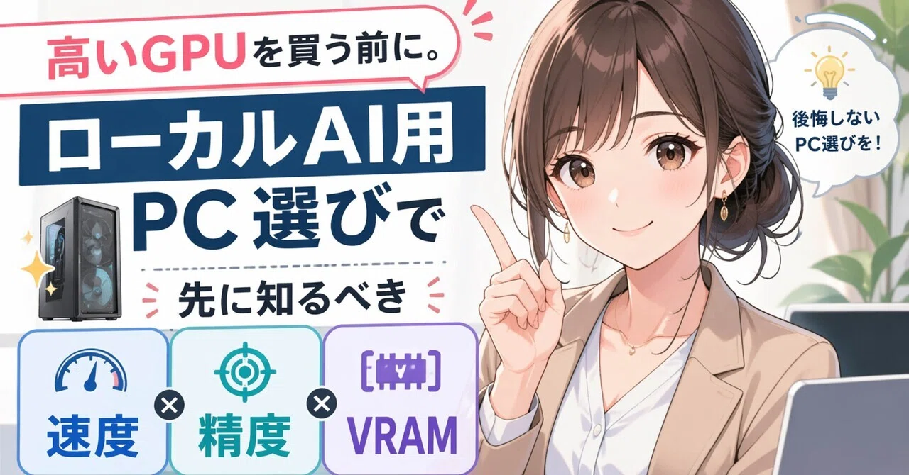 高いGPUを買う前に。ローカルAI用PC選びで先に知るべき速度・精度