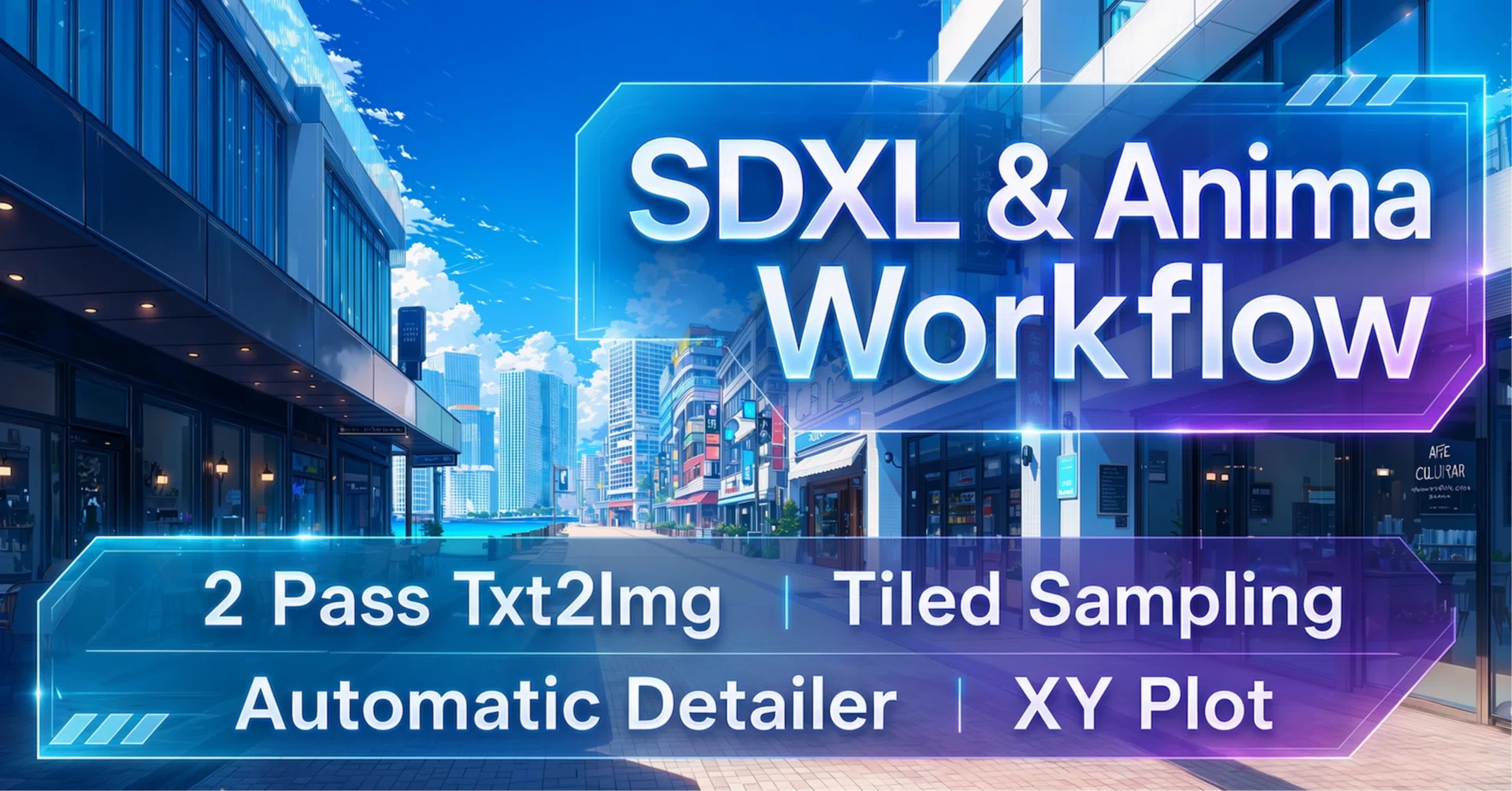 ComfyUI】SDXL & Anima WF。自動Detailer、XY Plot、キャプション