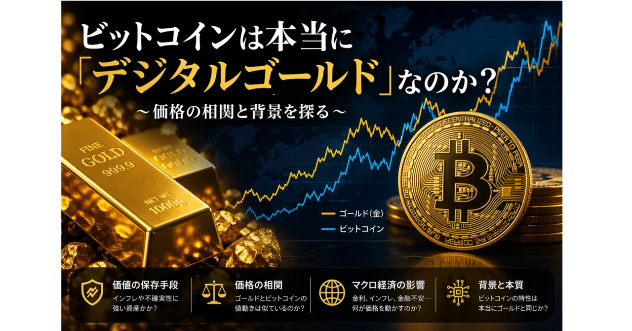 ビットコインは本当に「デジタルゴールド」なのか？ ～価格の相関と背景を探る～｜クリプト総研 cryi.net