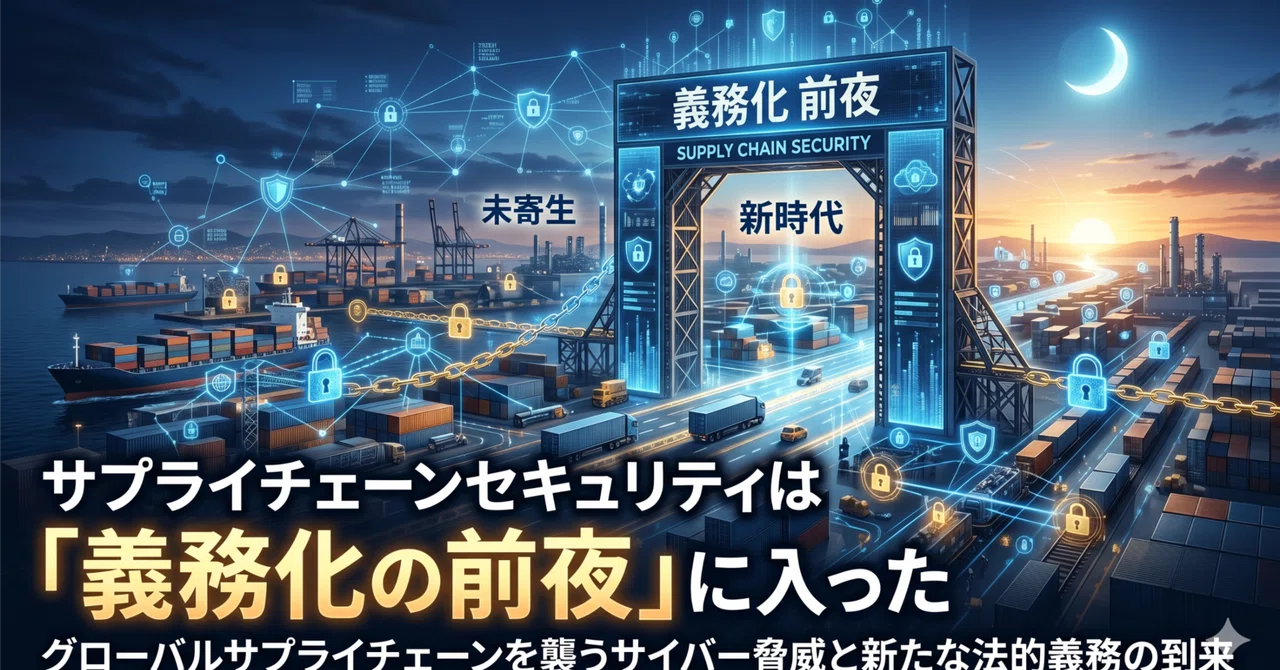 Supply Chain Security Has Entered the 'Eve of Mandatory Compliance'｜小西剛 ...