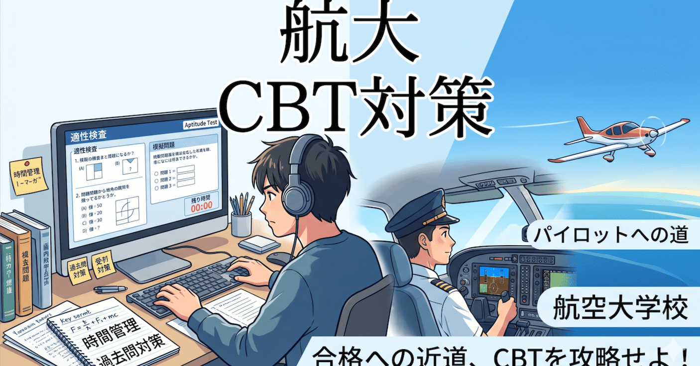 令和9年度CBT化】航空大学校新受験方式の最強対策ツール｜パイロット