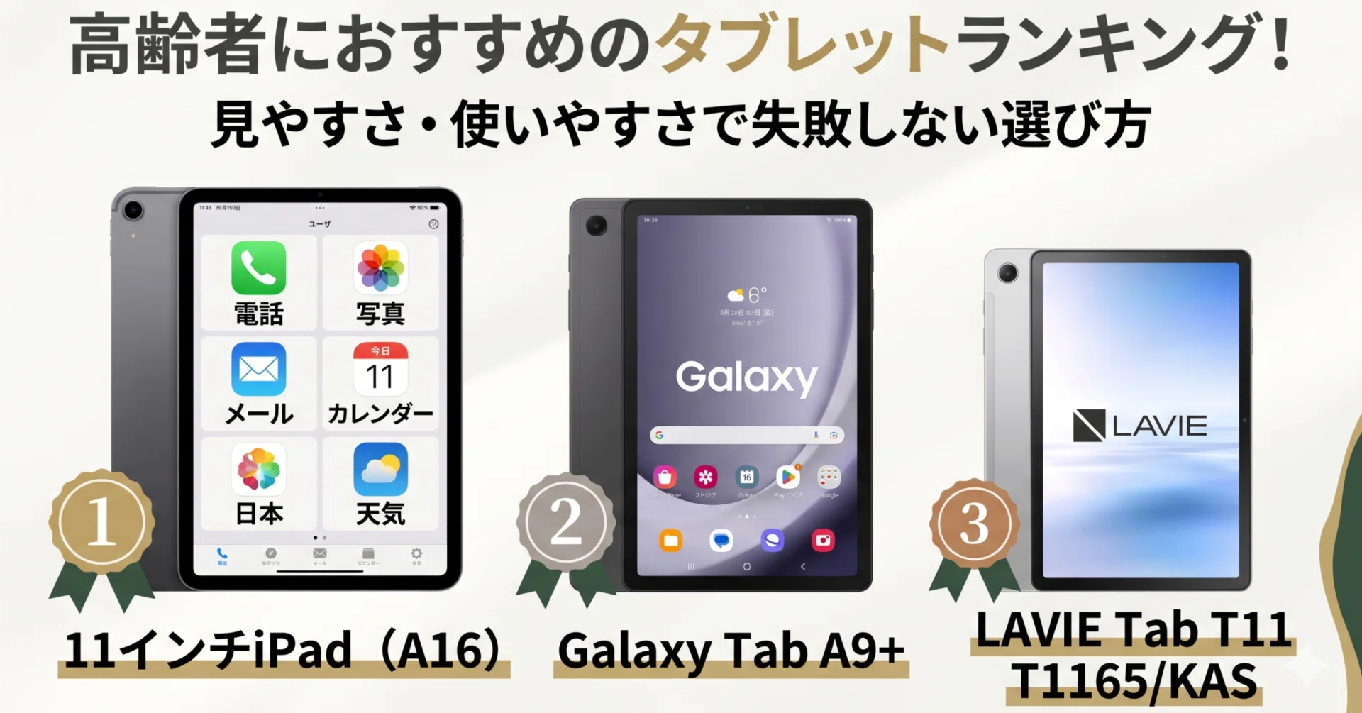 高齢者におすすめのタブレットランキング！見やすさ・使いやすさで失敗
