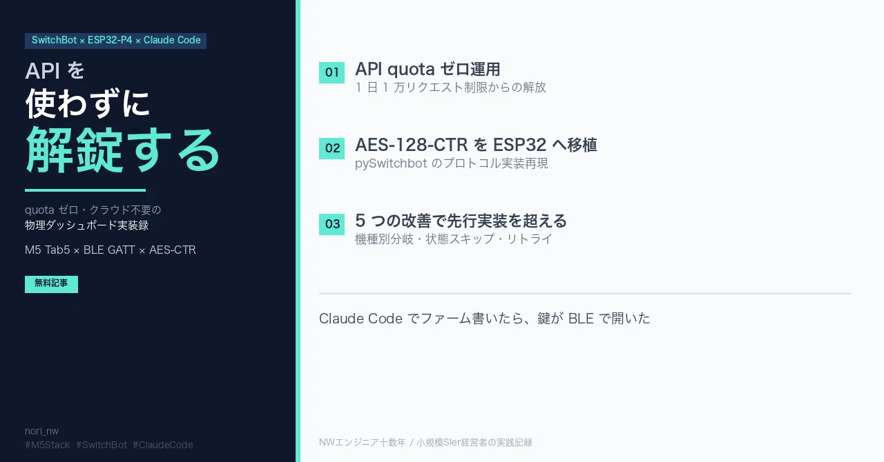 SwitchBot CLI 時代に、あえて M5 Tab5 で BLE ダッシュボード作った