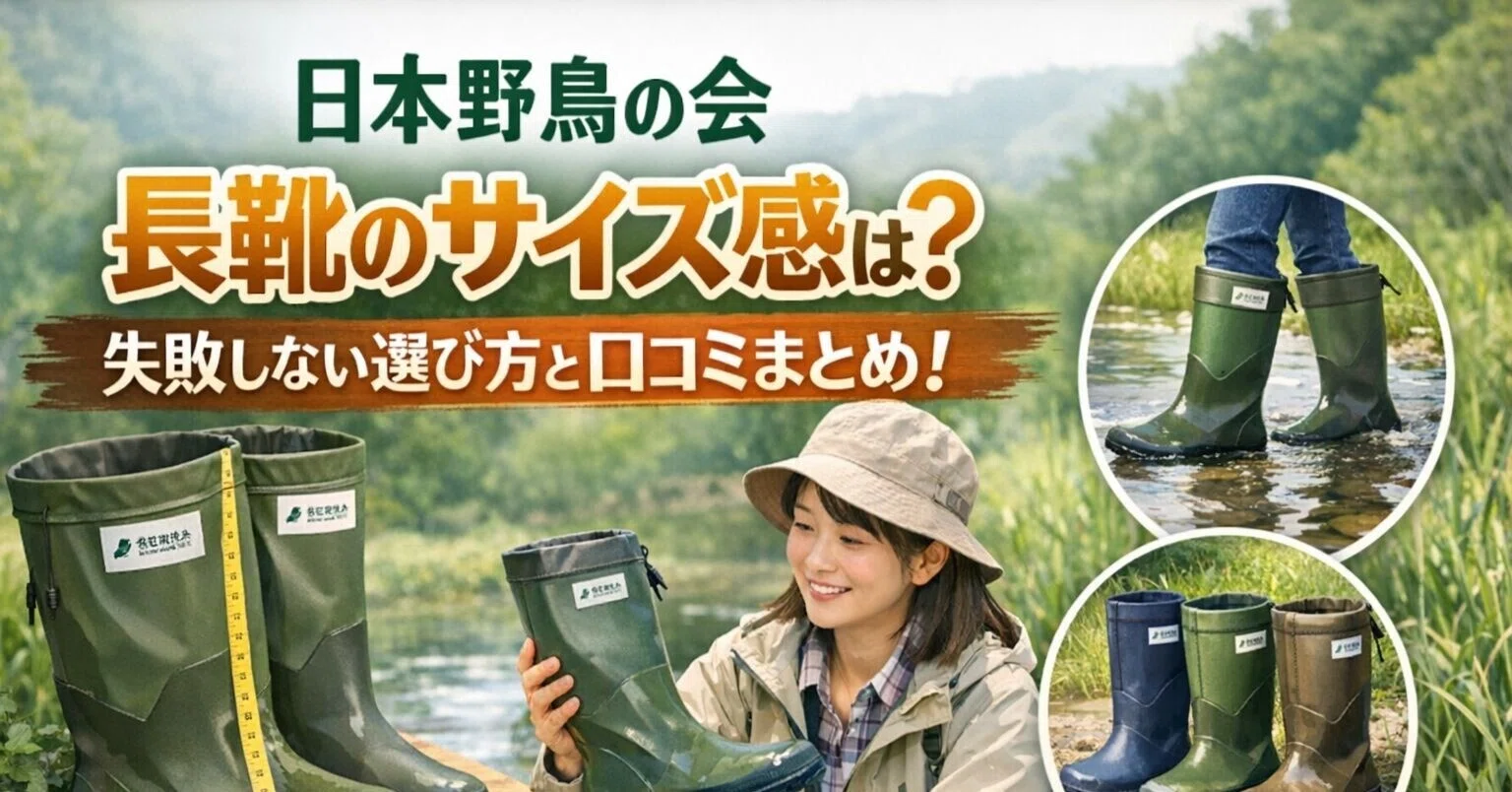 日本野鳥の会の長靴、サイズ選びで迷っていませんか？｜みやちゃん123