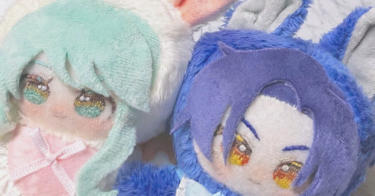 自作ぬいぐるみ・薄紫と水色の子 自作ぬい履歴｜ぽけみや