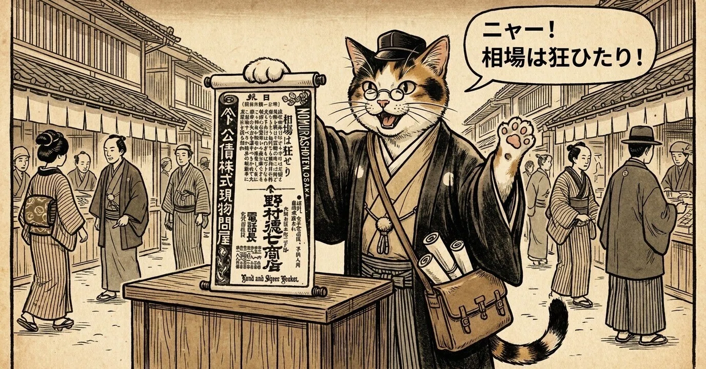 三毛猫投資録】☆野村徳七（二代目）｜九十九姫猫