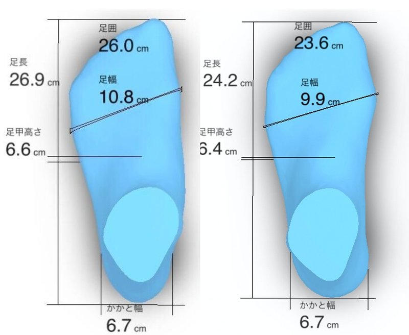 Zozomat1118件からの足型別数値集計 ミヤジマ リカ Note