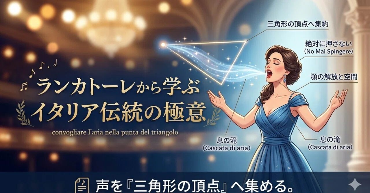 声は「三角形の頂点」へ集める。ランカトーレから学ぶイタリア伝統の