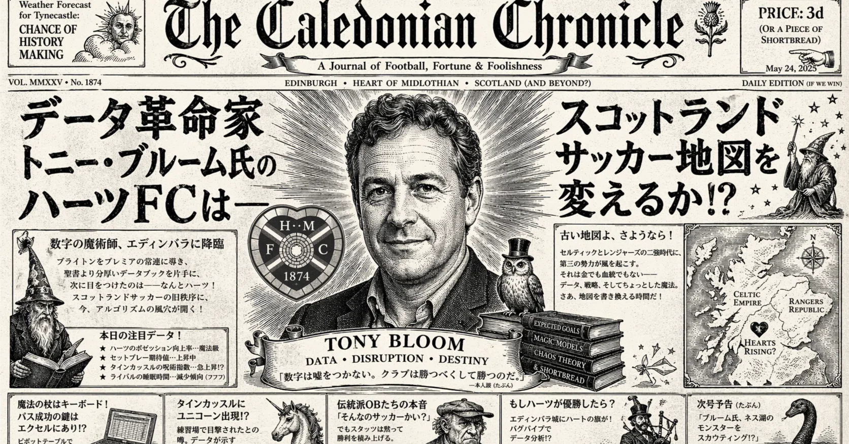 ハーツ(スコットランド・プレミア)公式・ヒストリーブック データ革命家トニー・ブルーム氏のハーツFCはスコットランドサッカー