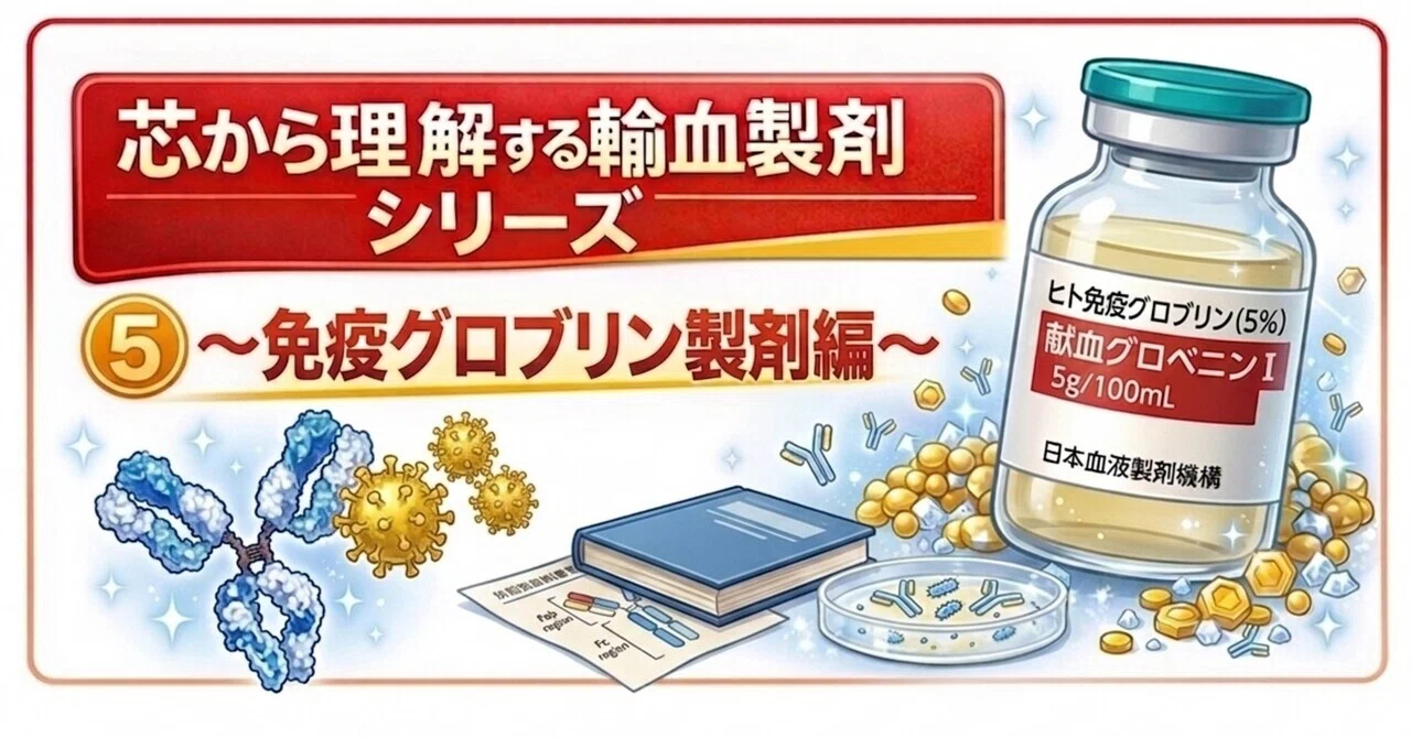 芯から理解する輸血製剤シリーズ ⑤~免疫グロブリン製剤編〜|dora@病院勤務の臨床検査技師
