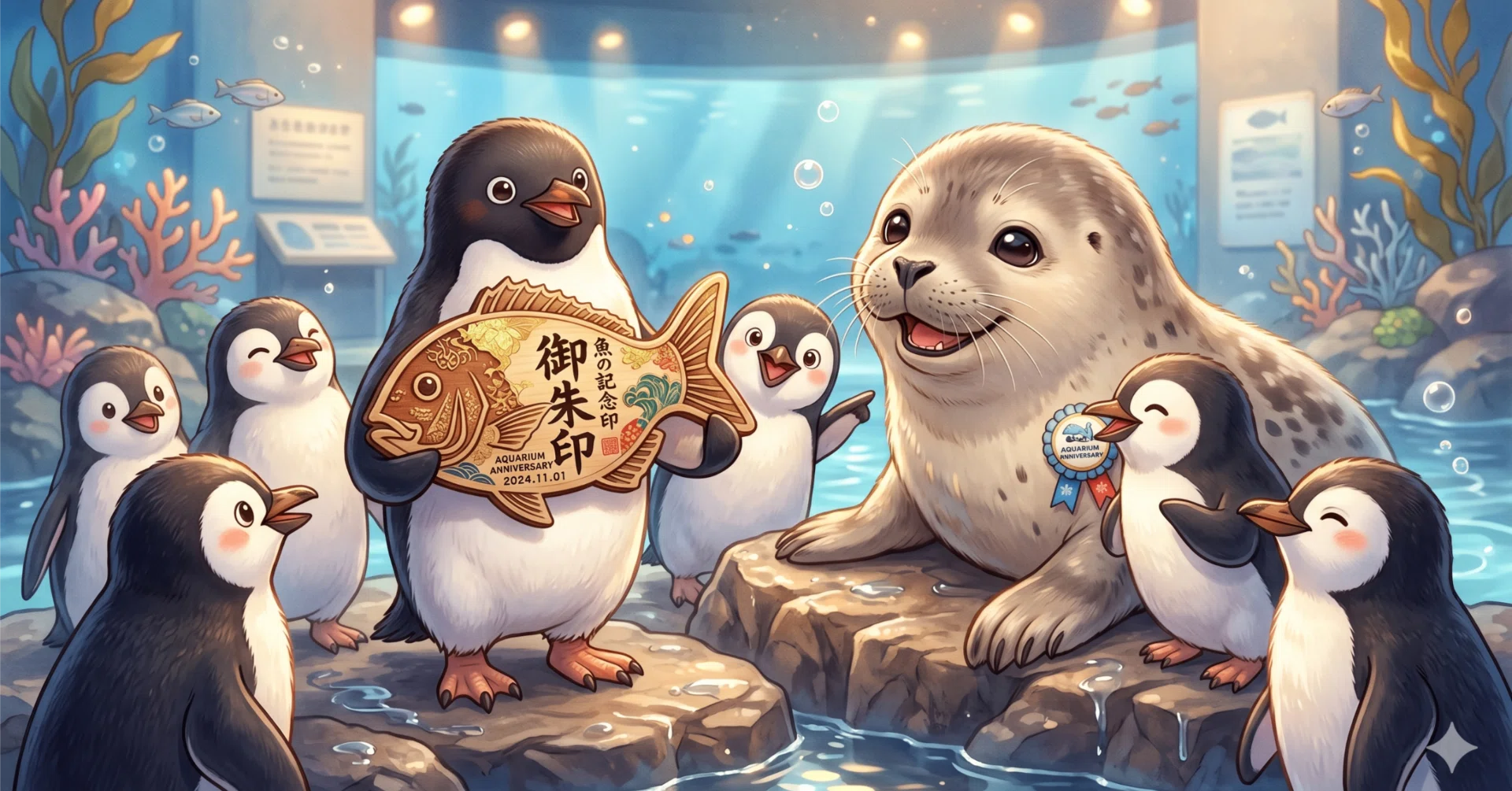 Topic】世界ペンギンデー限定！特製スタンプ付きの魚朱印が登場（愛知