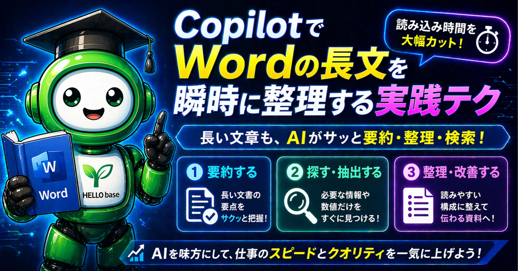 CopilotでWordの長文を瞬時に整理する実践テク｜株式会社HELLO base