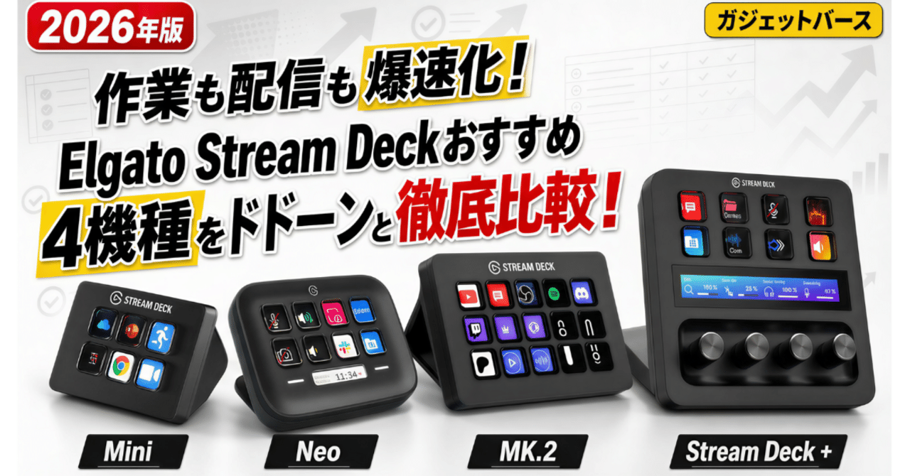 STREAM DECK 中身はほぼ未使用。 作業も配信も爆速化！Elgato Stream Deckおすすめ4機種をドドーンと