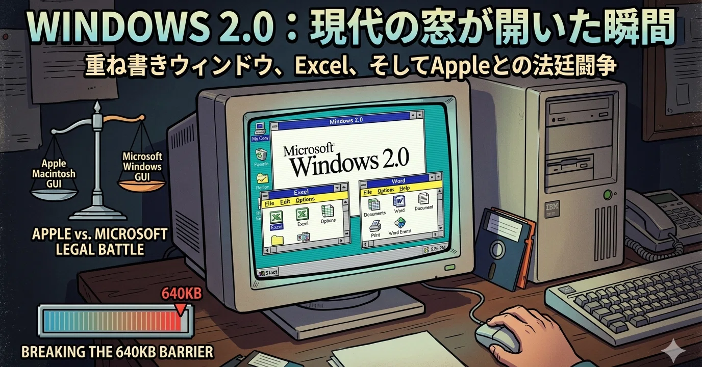 Windows 2の記憶：Appleとの法廷闘争、そして「640KBの壁」への挑戦｜kzn