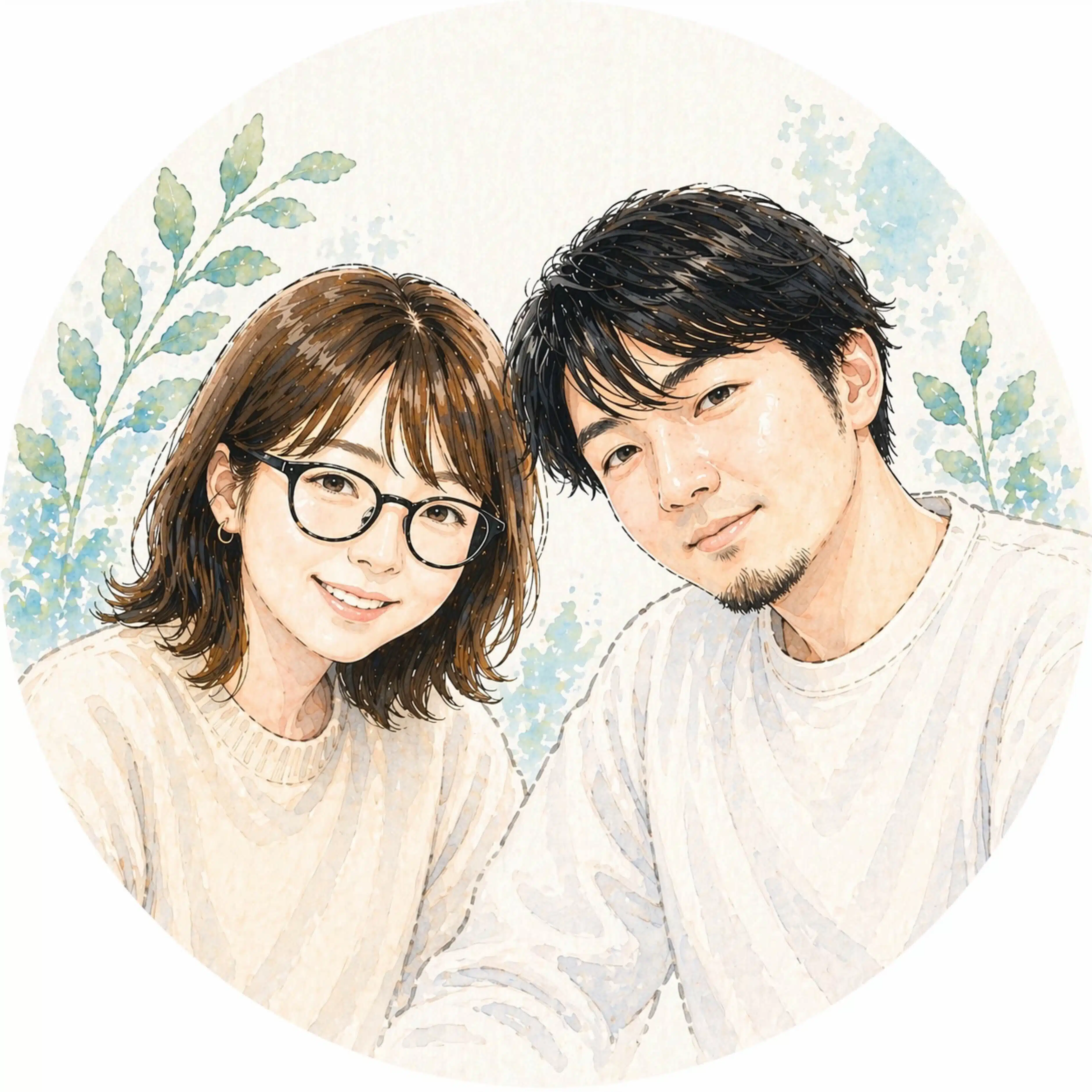 夫婦二人書き🌿毎日交換note
