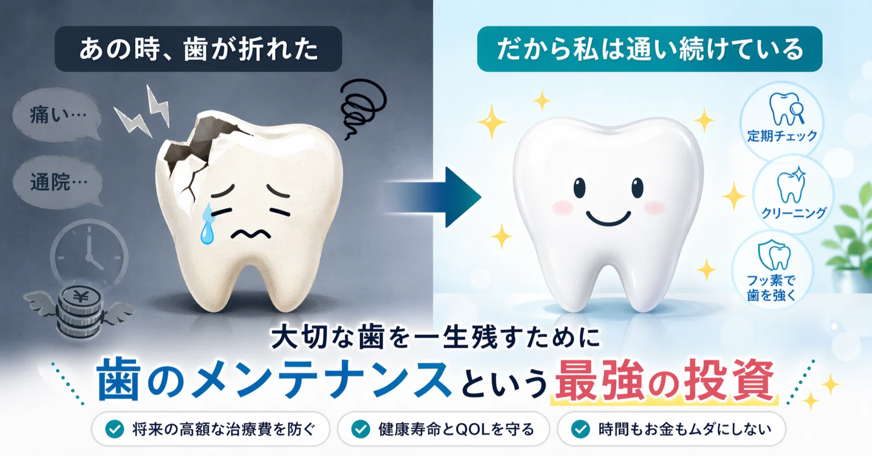 歯のメンテナンスは“利回り最強”の投資だった話｜Tomonari | AI