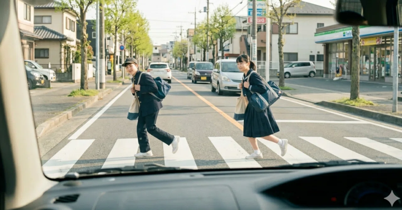 横断歩道の中学生 260501 ｜さいとうC調