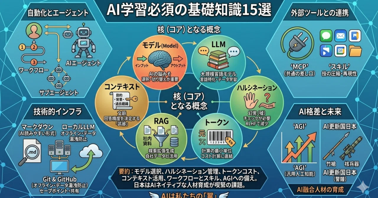 やさしく解説】AI学習で「必須の基礎知識」15選を正しく理解できる形で