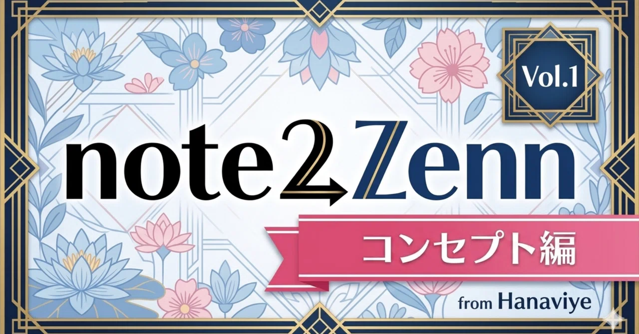 Zenn에도 게시해서 포트폴리오로 만들고 싶어! | note2Zenn 개발기 (콘셉트 편/ Vol.1)｜花冷