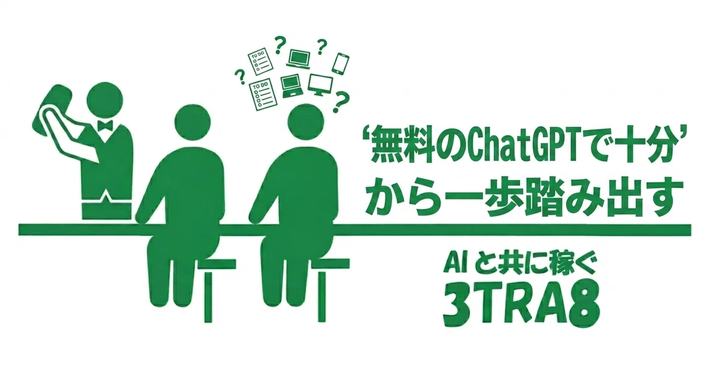 無料のChatGPTで十分」から一歩踏み出すだけで、AIスキルは劇的に