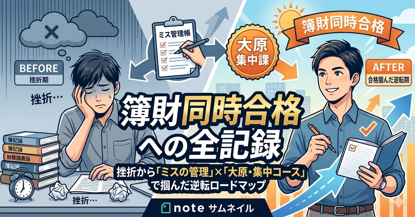 税理士試験】簿財同時合格への全記録：挫折した私が「ミスの管理」と