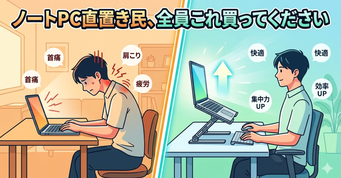 ノートPC直置き民、全員これ買ってください｜ハイブリッドワーカーSEの 
