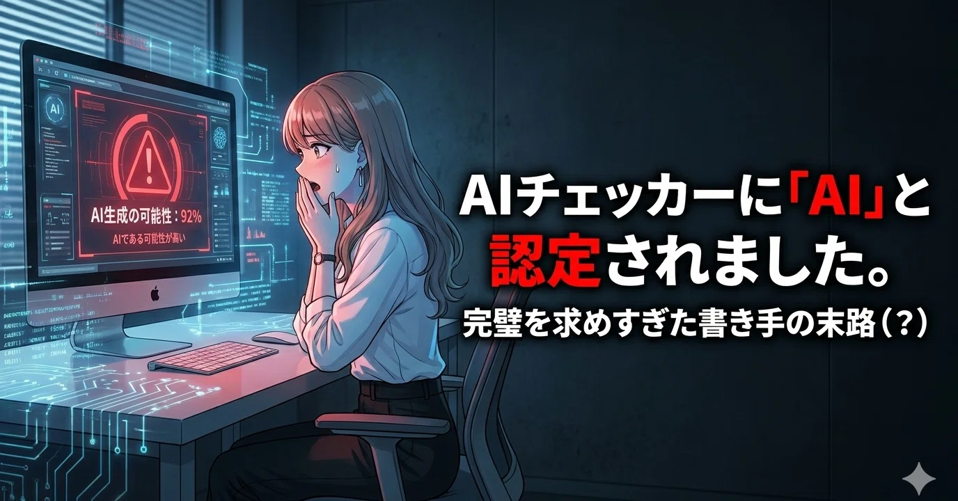 AIチェッカーに「AI」と認定されました。――完璧を求めすぎた書き手の
