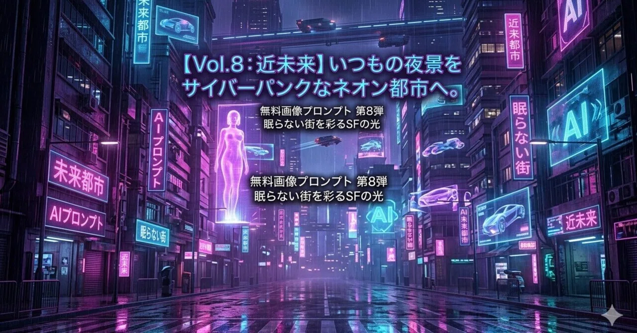 Vol. 8: Near Future] Turn your usual night view into a cyberpunk 