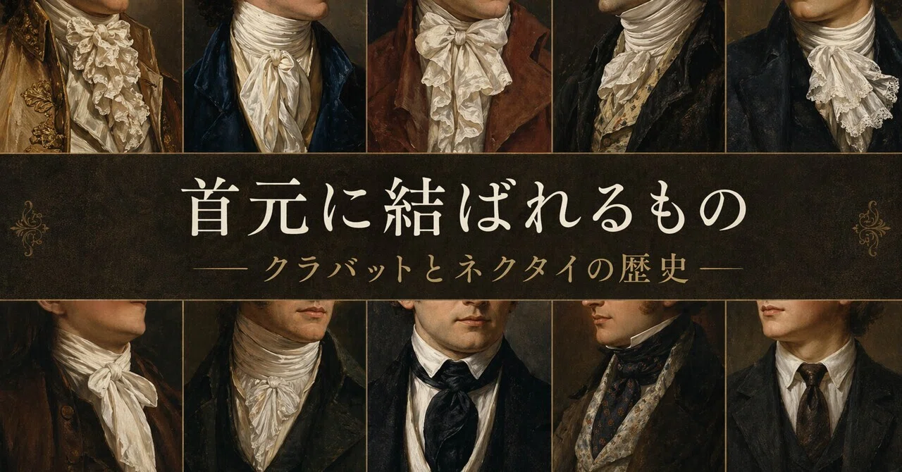 首元に結ばれるもの—クラバットとネクタイの歴史｜Château du Temps 歳月の収蔵庫