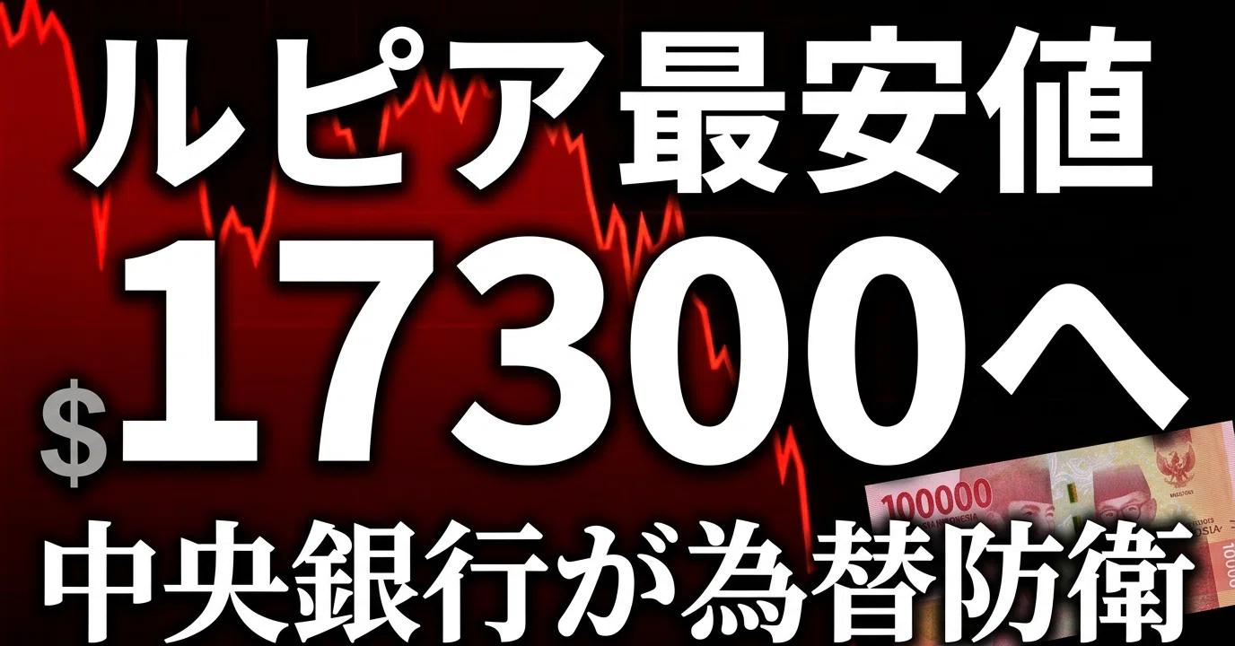 ルピア最安値更新、17300へ! インドネシア中央銀行が為替防衛へ｜kenhappy
