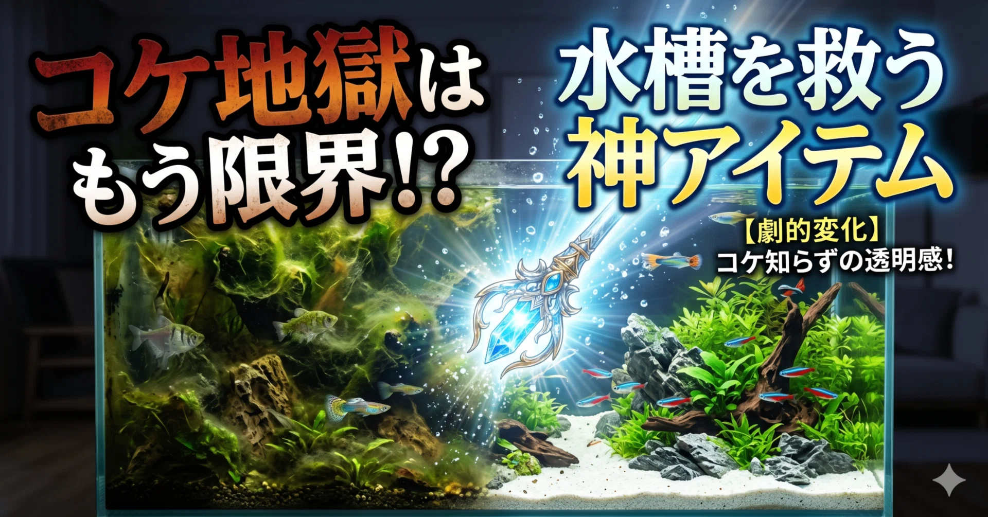 コケまみれの水槽とおさらば！アクアリウム初心者を救う必須掃除道具