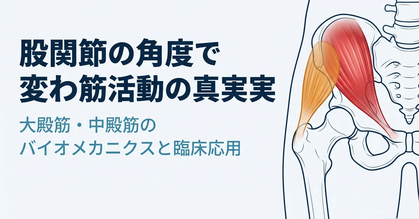 研究解説】股関節の角度で大殿筋の役割が変わる？筋電図データから