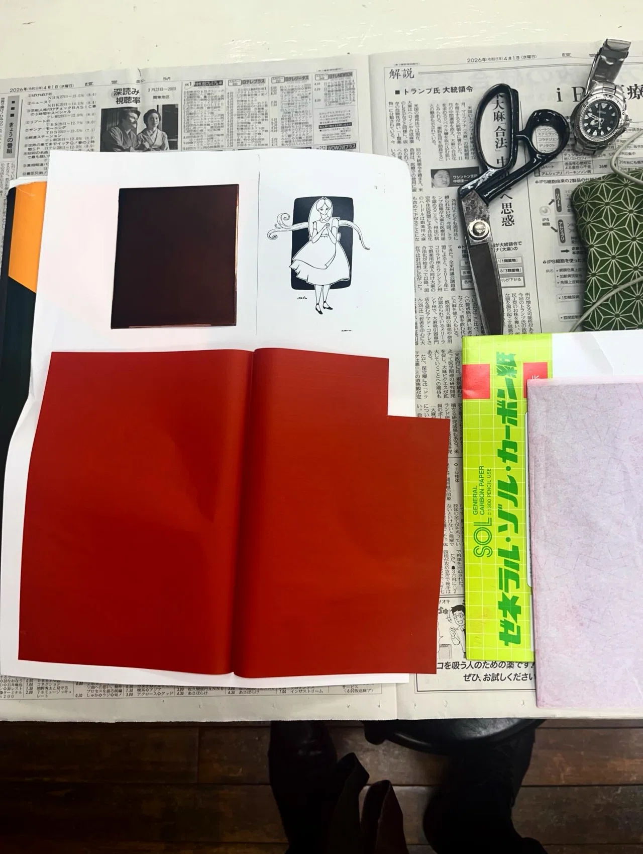 4月26日 昔々のアリス絵銅版画化推進中。｜豆象屋