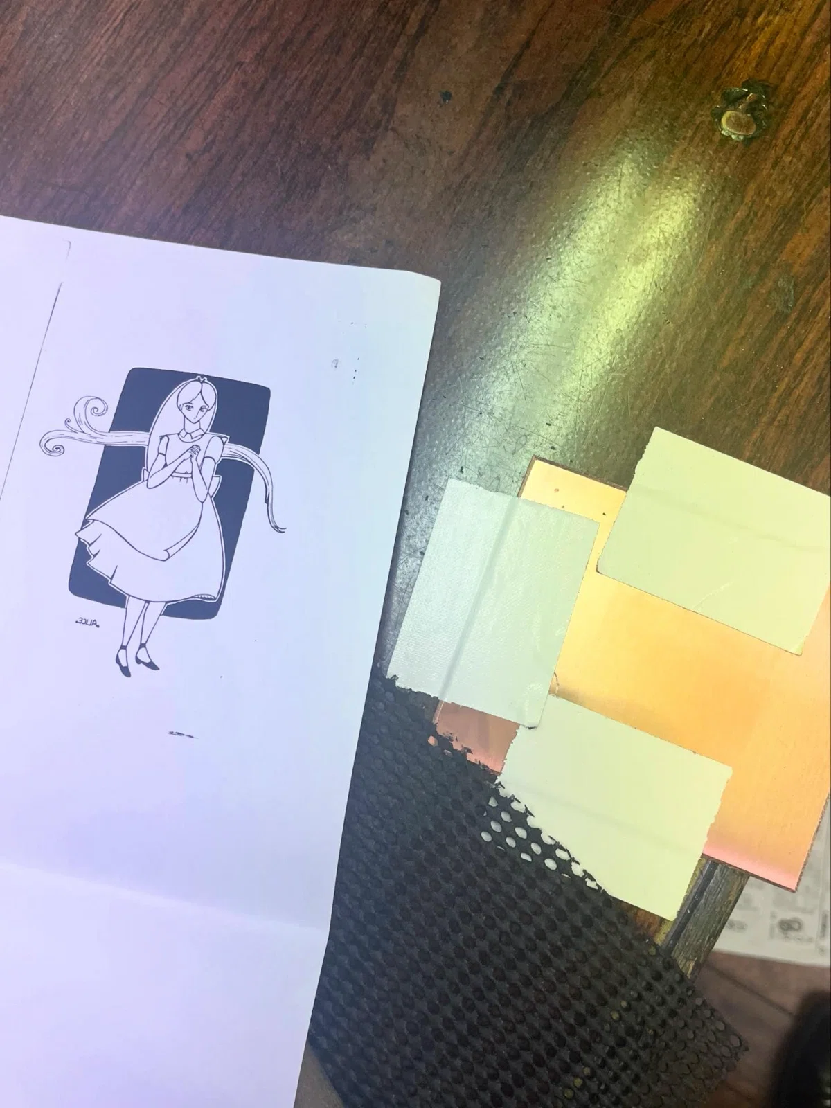 4月26日 昔々のアリス絵銅版画化推進中。｜豆象屋