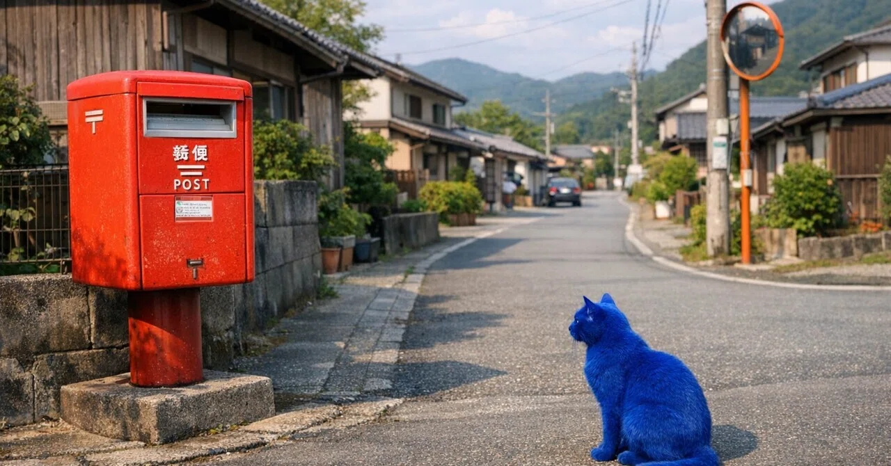 郵便ポストが少なくなった」｜しあわせのあおいねこ