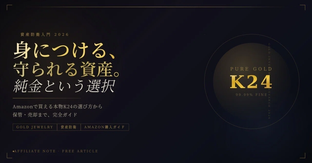 純金アクセサリーから始める資産防衛入門：Amazonで買える本物K24の