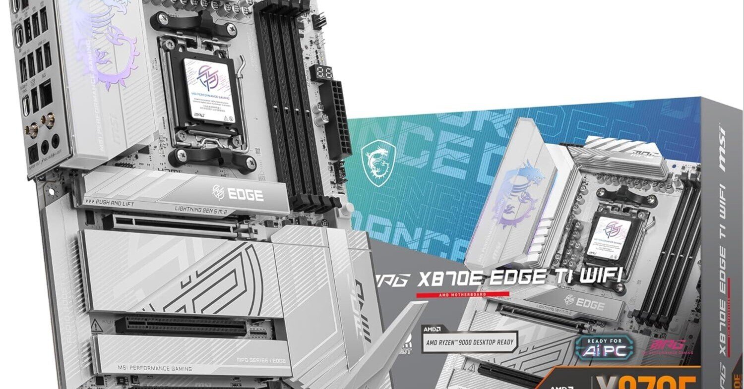自作PC Ryzen9 9900X MSI X870E EDGE 白い自作PCならこれが本命。MSI MPG X870E EDGE TI WIFIは「見た目