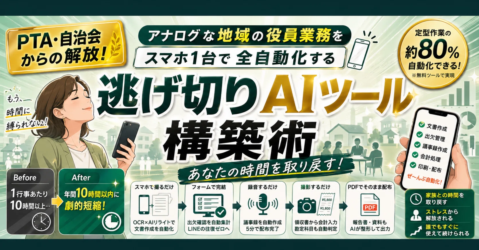 PTA・自治会からの解放】アナログな地域の役員業務をスマホ1台で全 