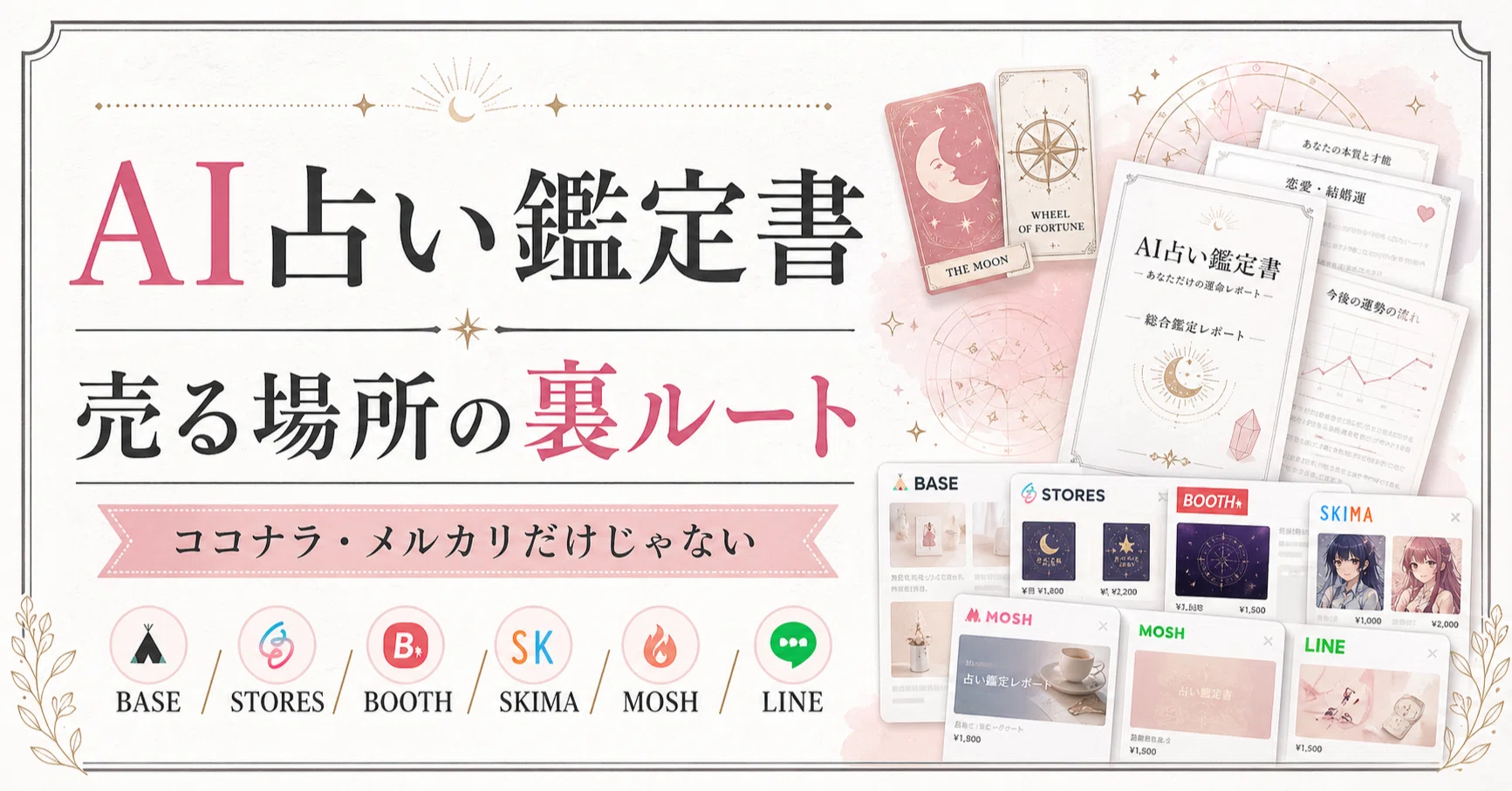 悪用厳禁】AI占い鑑定書を売る場所はココナラとメルカリだけじゃない