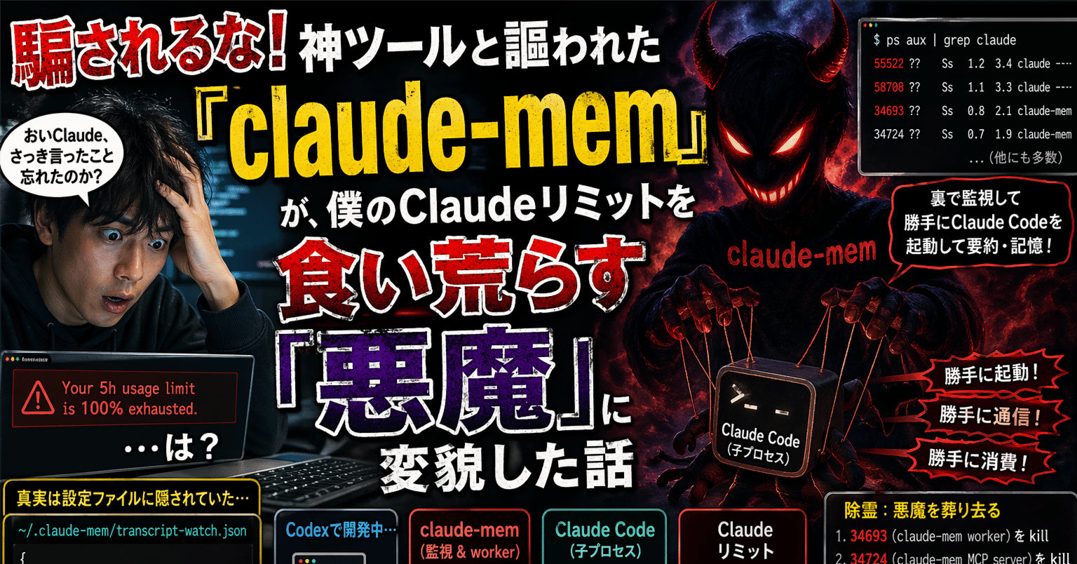 騙されるな！神ツールと謳われた『claude-mem』が、Claudeのリミットを
