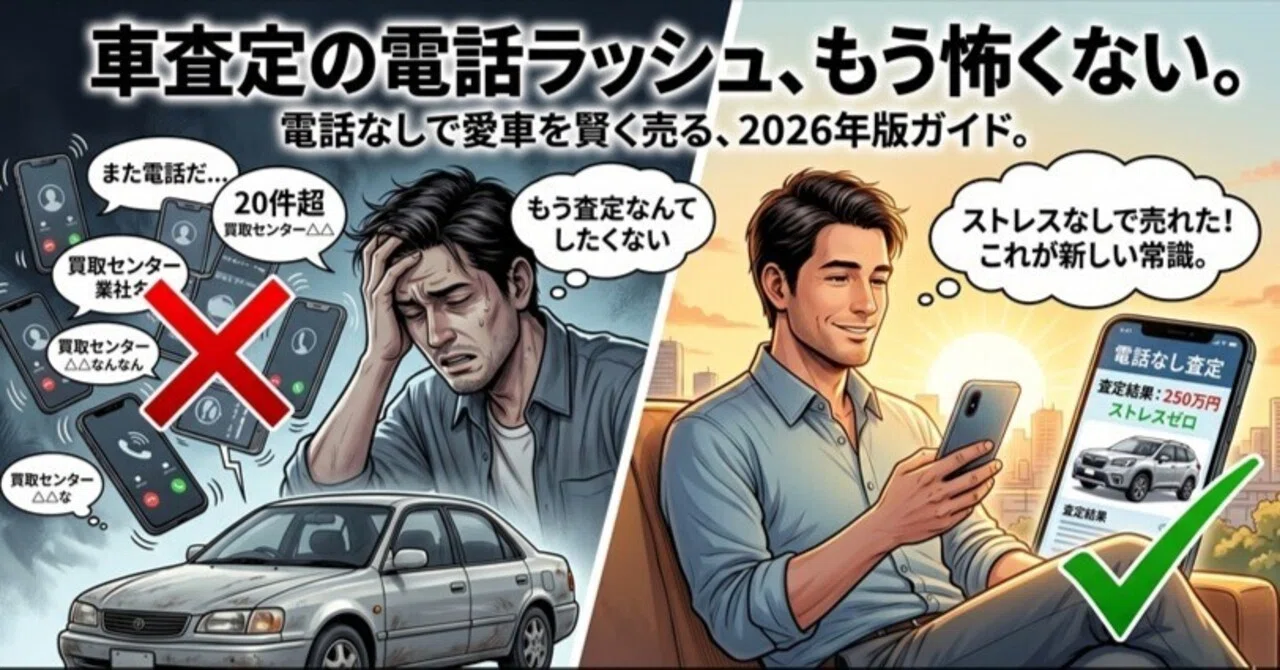 2026年版】車査定の電話ラッシュ、もう怖くない。電話なしで愛車を賢く