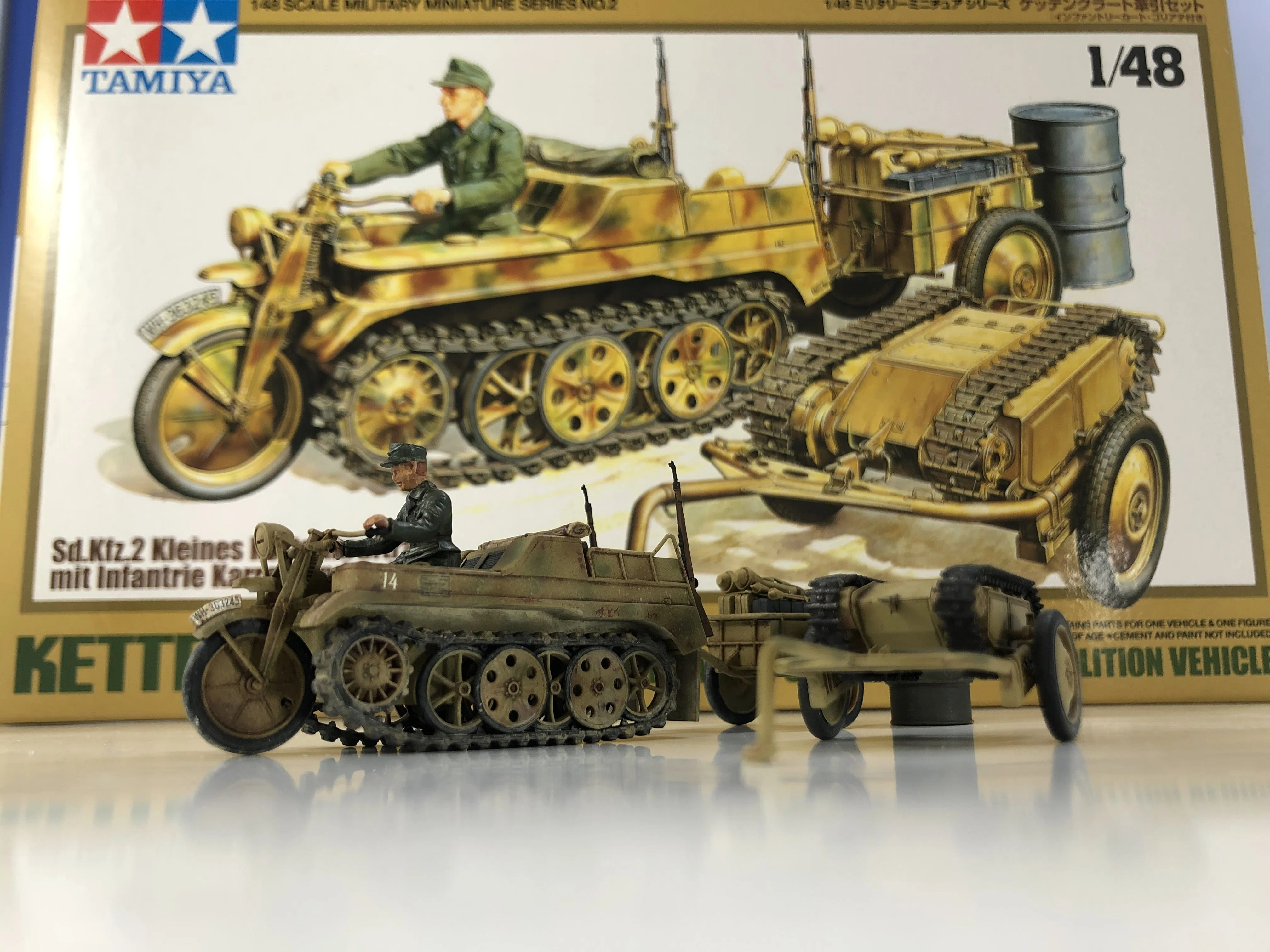 タミヤ『1/48 ケッテンクラート牽引セット』完成写真｜May dé Garage