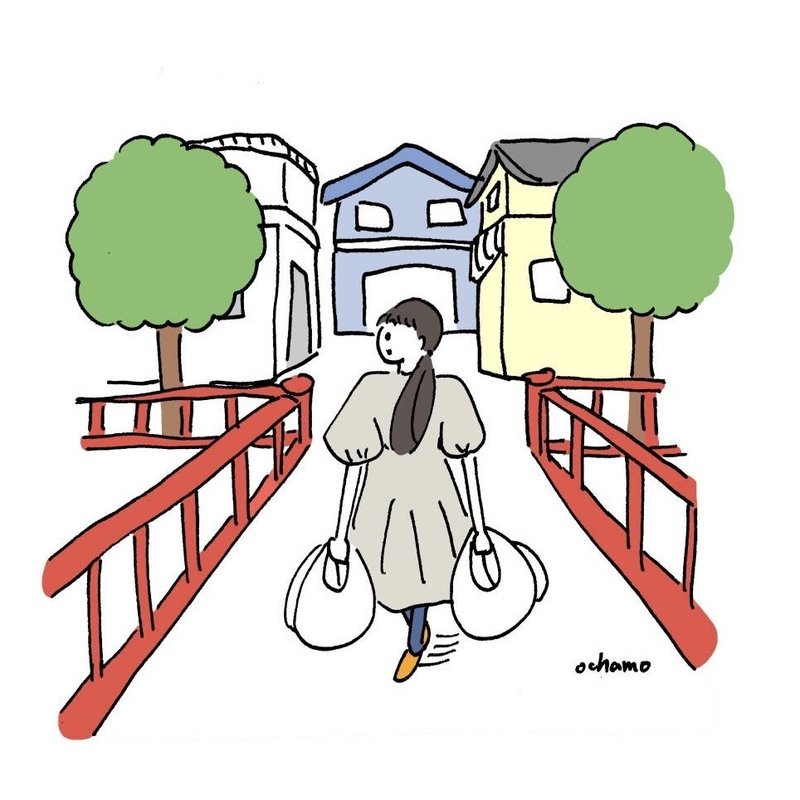 買い物はまとめてする スーパー帰りの女の子イラストpixta販売 おちゃも イラストレーターハンドメイド作家 Note